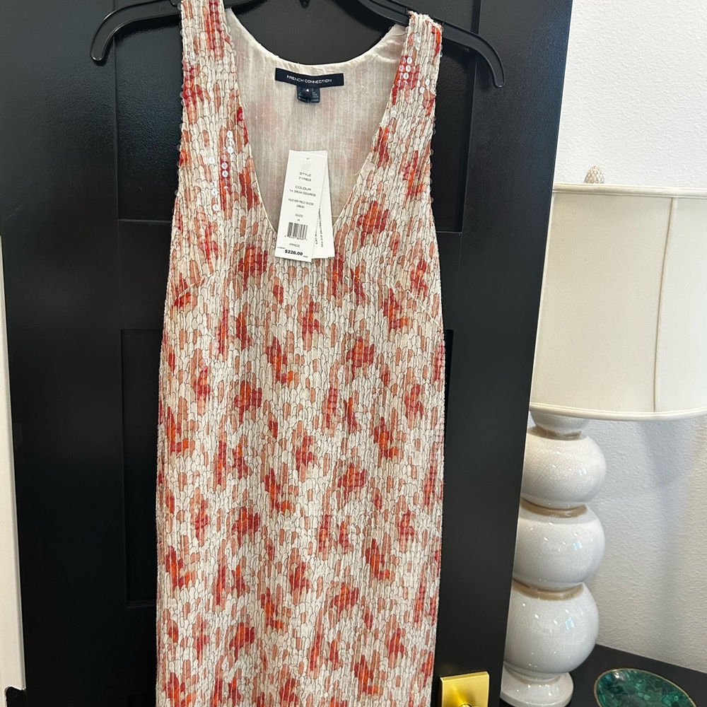 French Connection Red and White Mini Dress